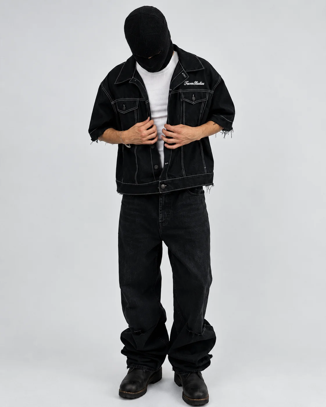 CONFUSED DENIM BLACK JACKET — foto 4