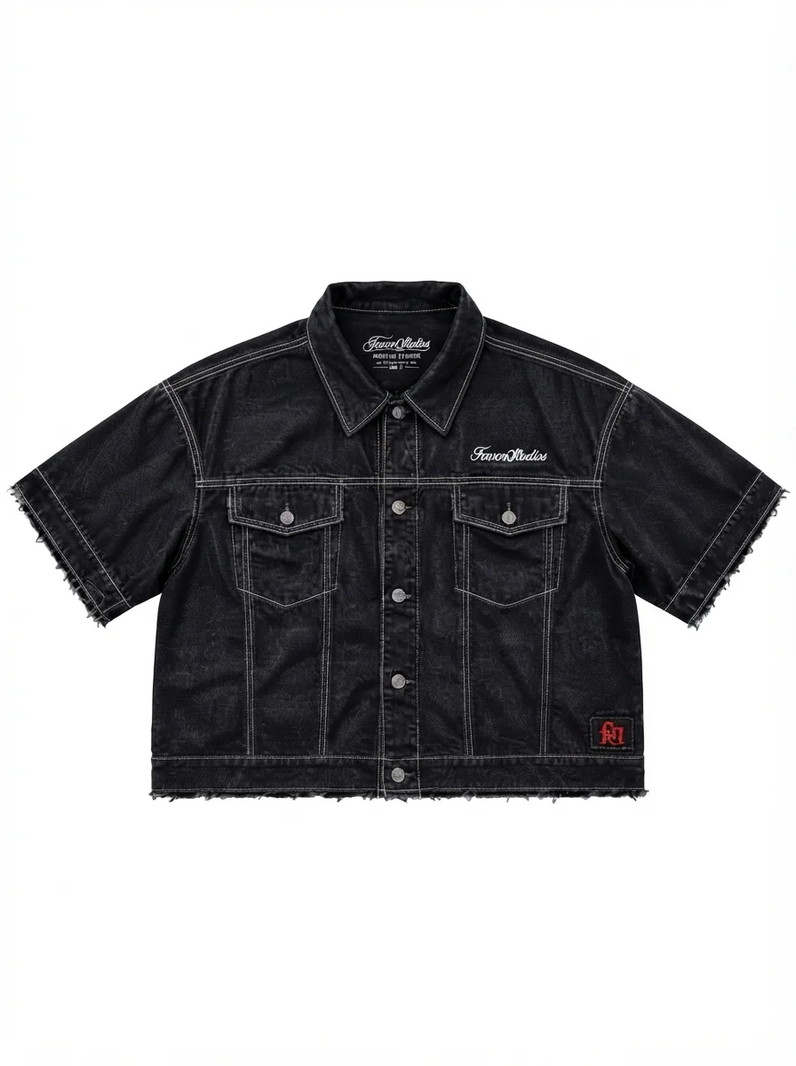 CONFUSED DENIM BLACK JACKET